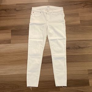 NWOT Hudson White Krista Ankle Jeans